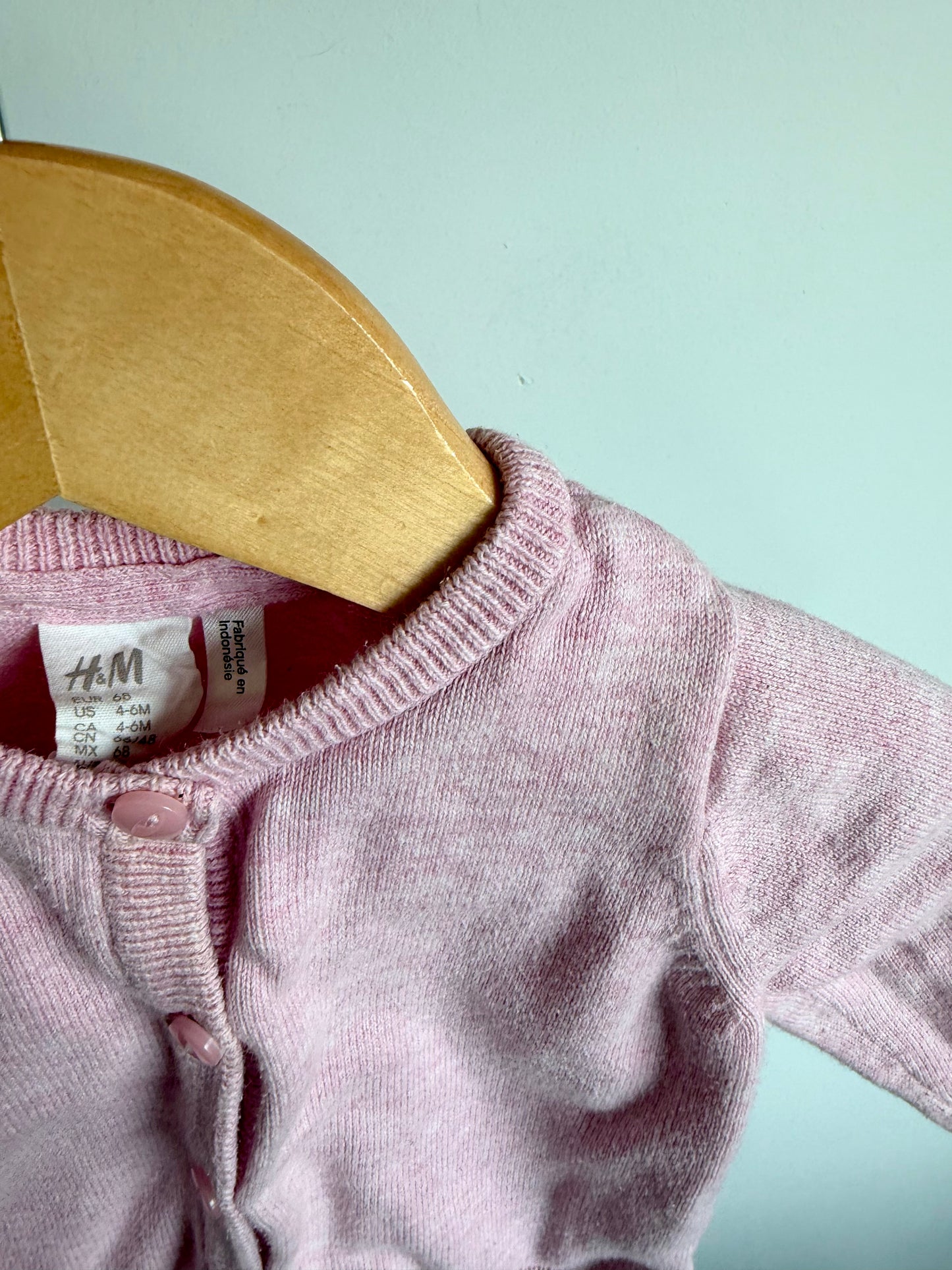 Pink Cardigan / 4-6m