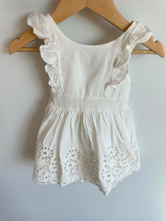 White Eyelet Dress / 12m