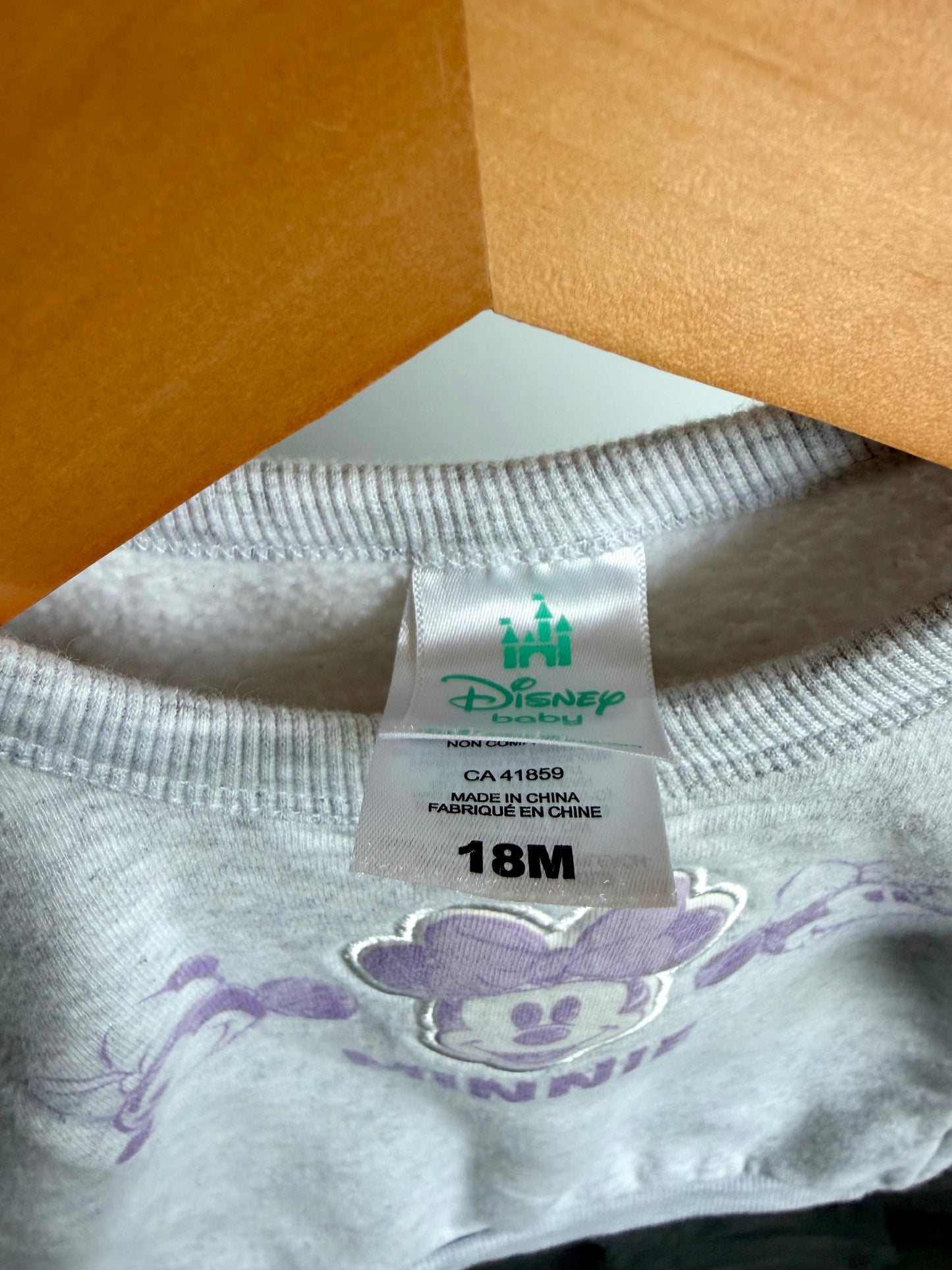 Minnie Mouse Grey Crew Neck Sweater / 18m