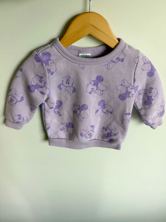 Purple Minnie Mouse Sweater / 18m