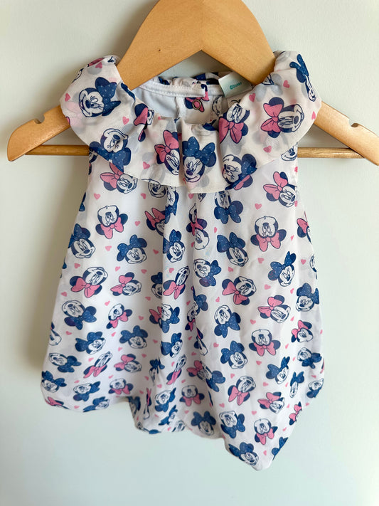 Minnie Mouse Flowy Bubble Romper / 6-12m