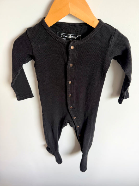 L'oved Baby Black Waffle Sleeper / 12-18m