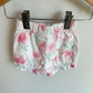 Pink Flower Shorts / 3-6m