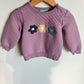 Purple Three Flower Sweater / 18m