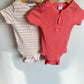 Coral + Stripe Bodysuits (2) / 12-18m
