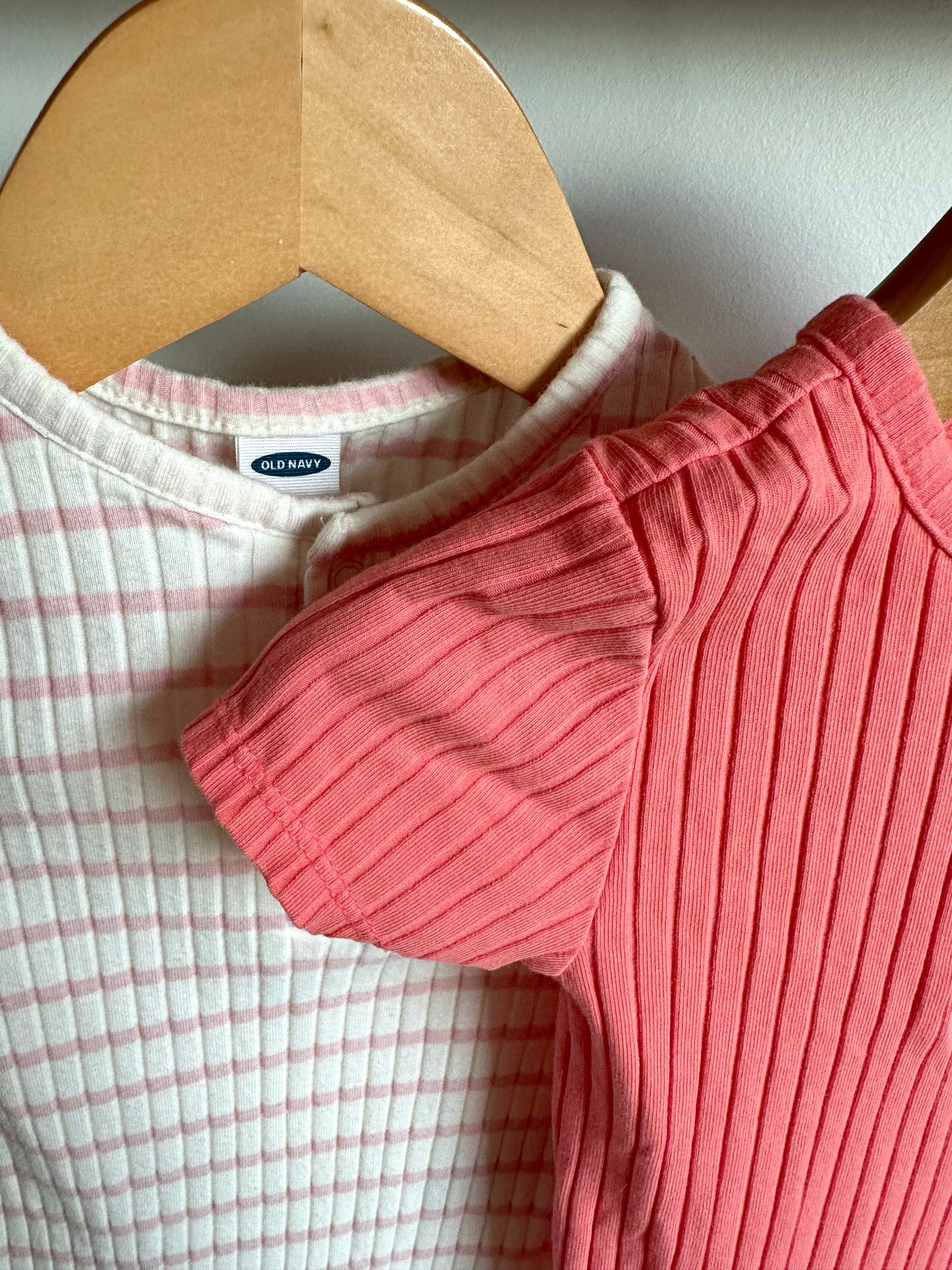 Coral + Stripe Bodysuits (2) / 12-18m