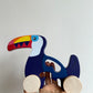 Push N Pull Wooden Bid + Little Toucan Toy (No Shipping)