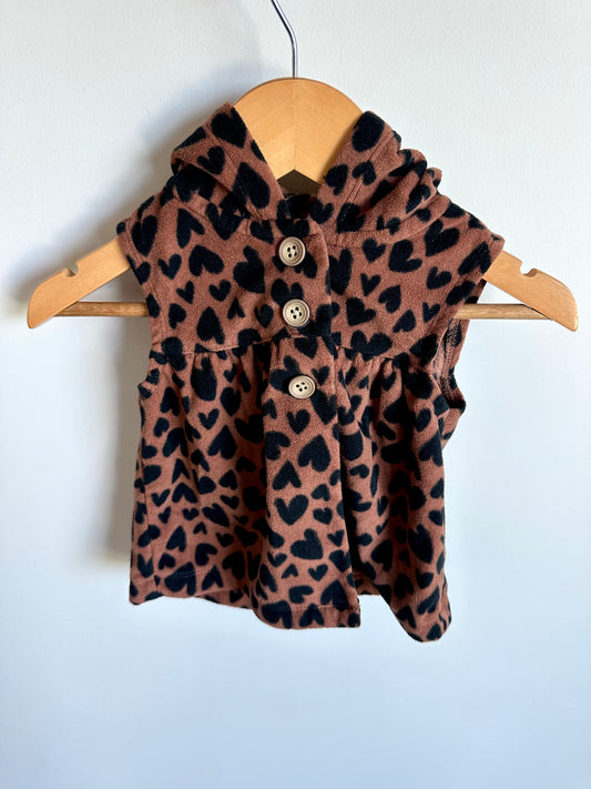 Animal Print Hood Vest / 12m