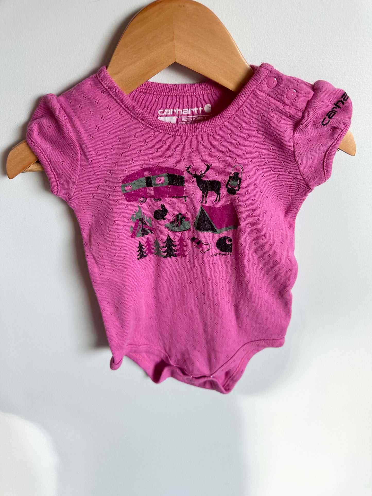 Carhartt Camping Pink Bodysuit / 12m
