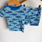 Whale PJ Shorts Set / 2-3T