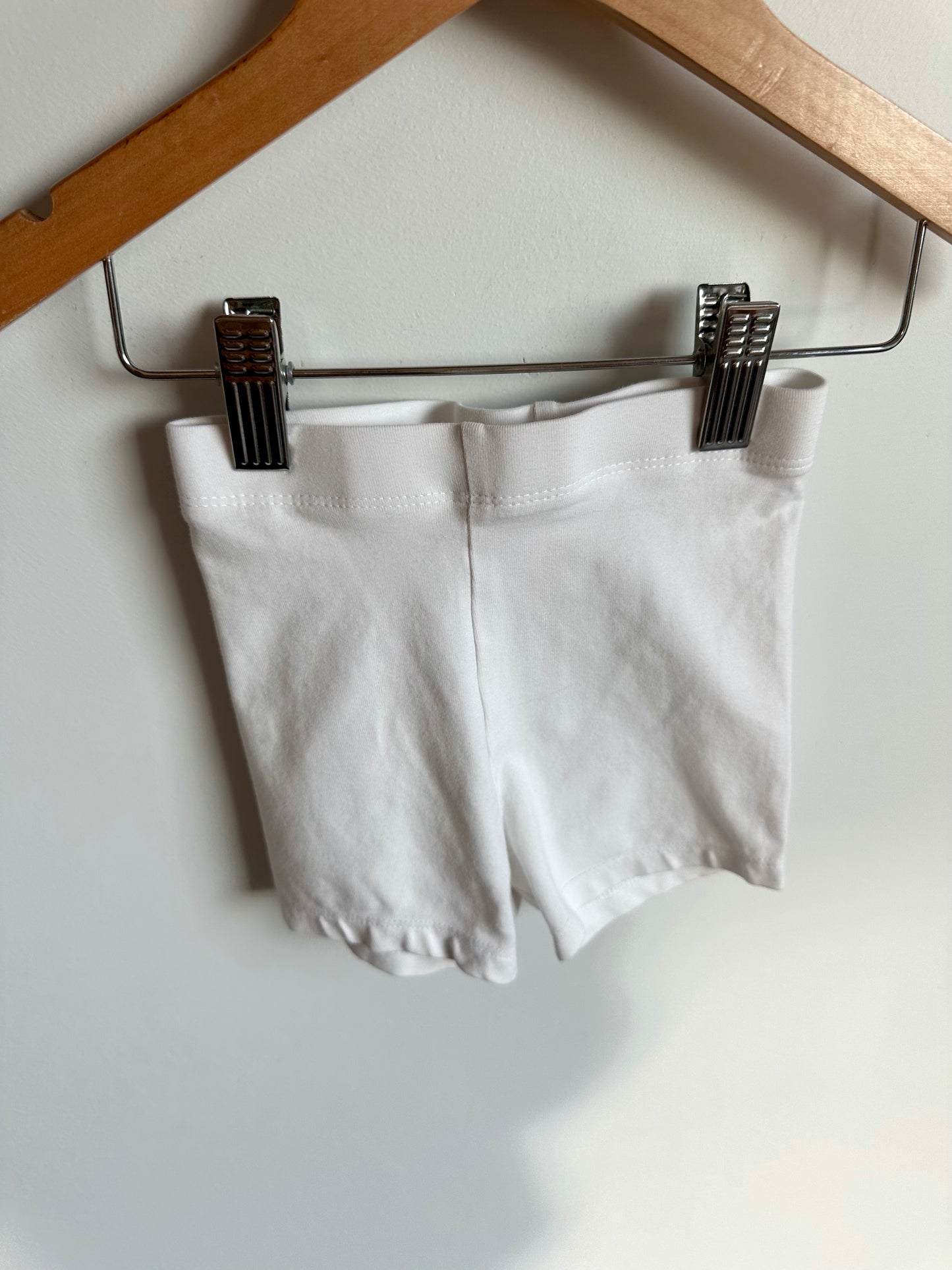 White Biker Shorts / 12-18m