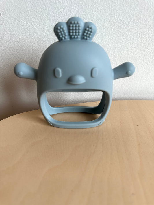 Grey Silicone Mitt Teether