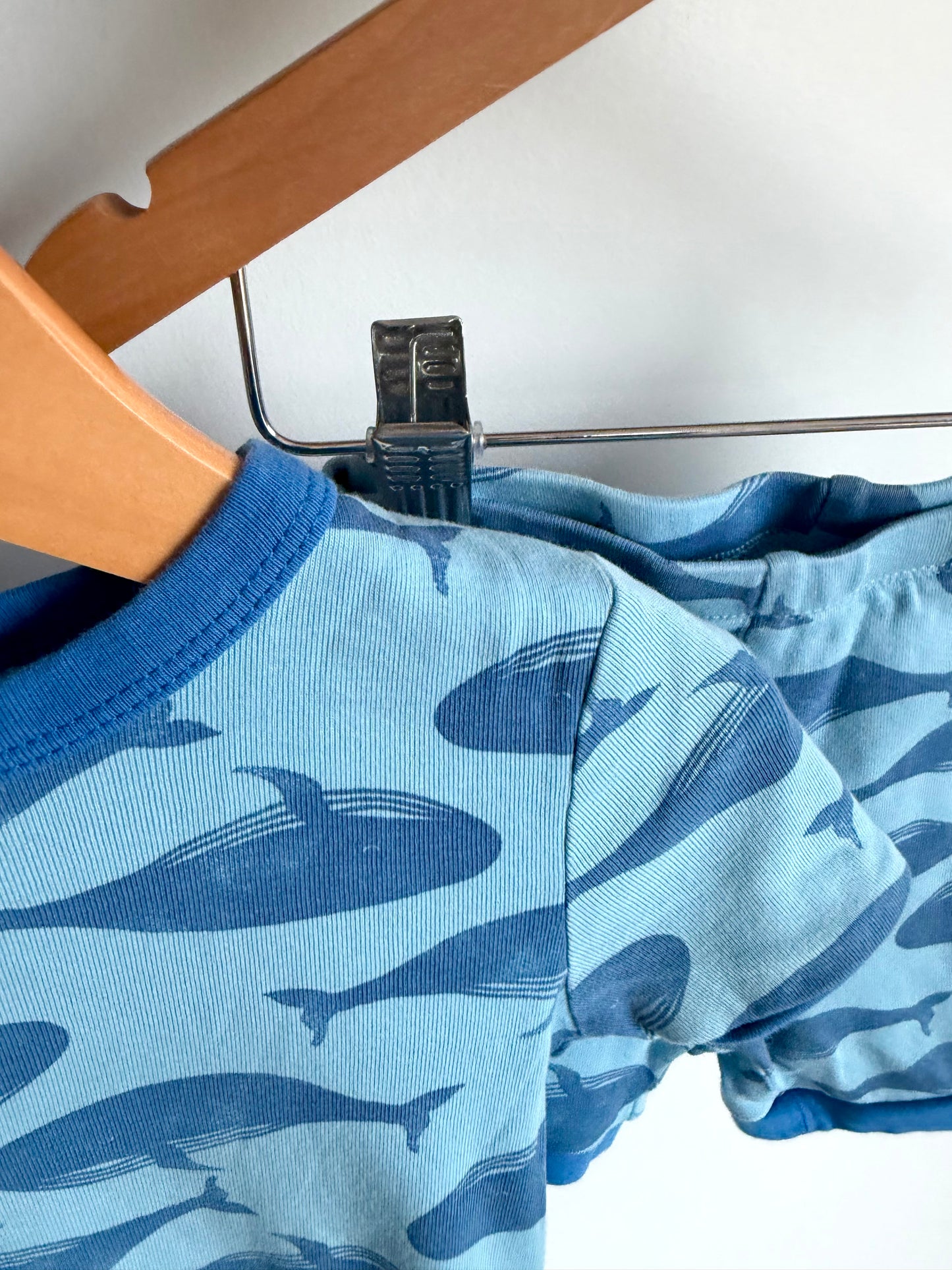 Whale PJ Shorts Set / 2-3T