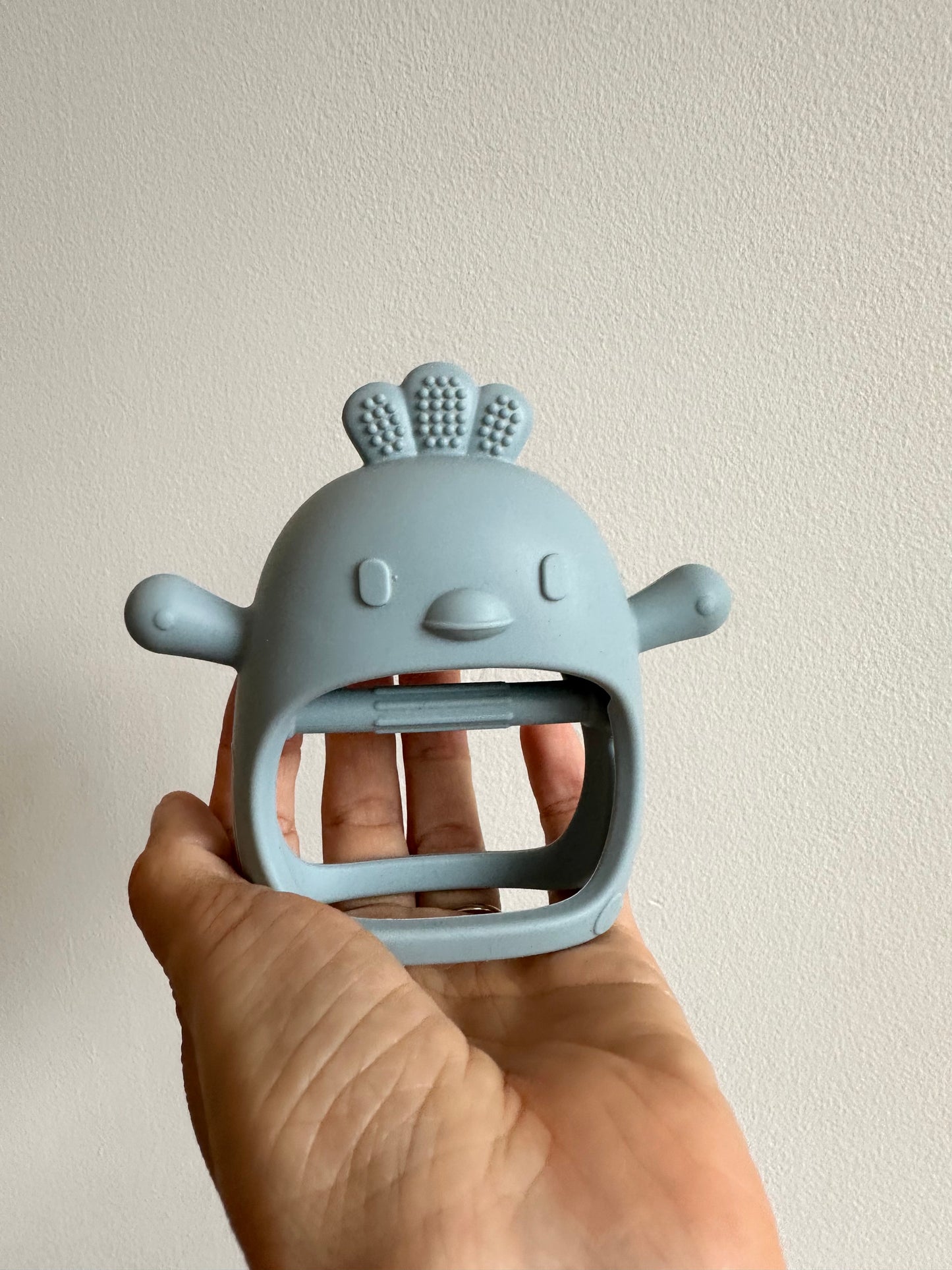 Grey Silicone Mitt Teether