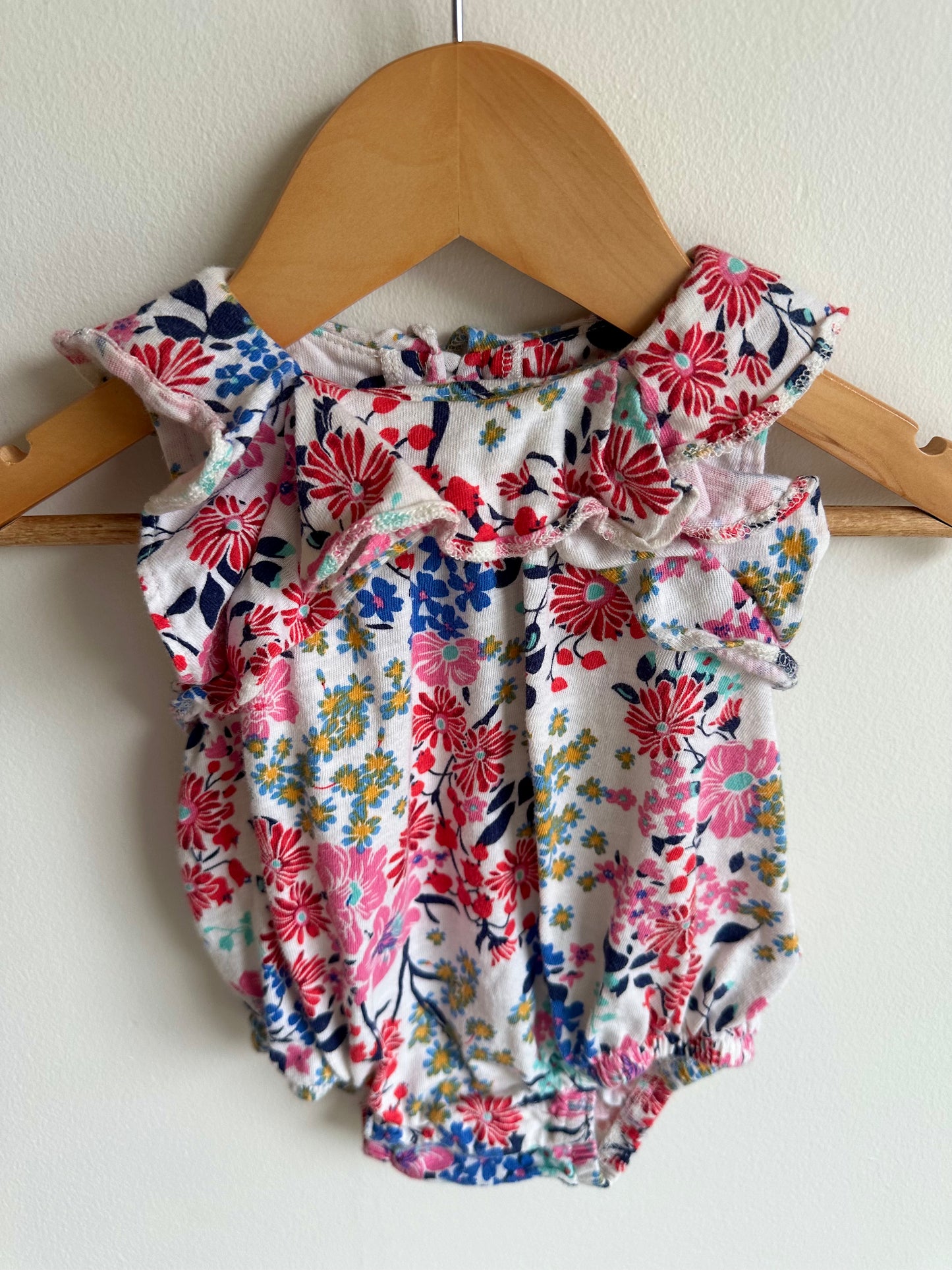 Ruffle Floral Bodysuit / 3-6m