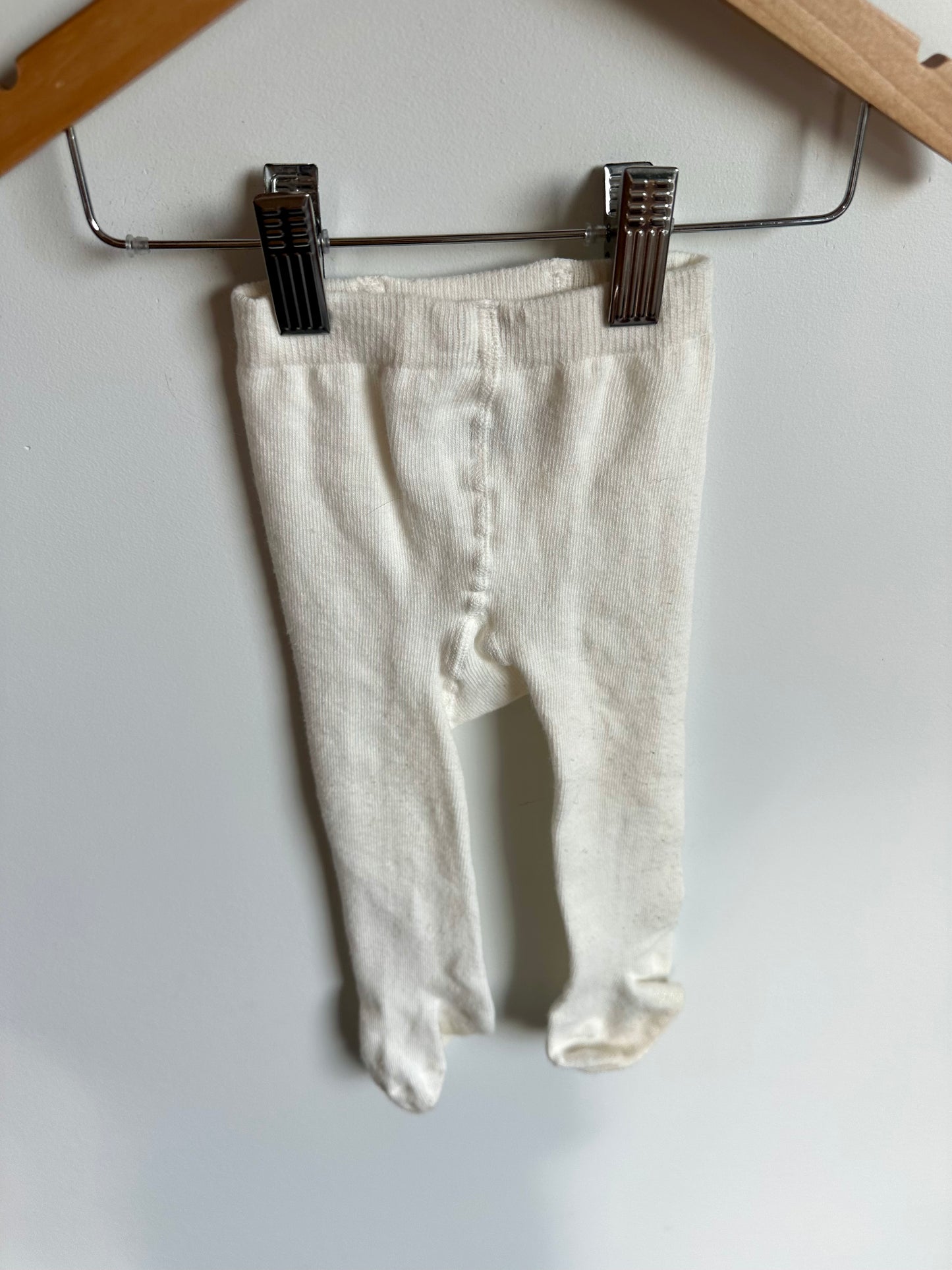 White Footed Tights / 6-12m