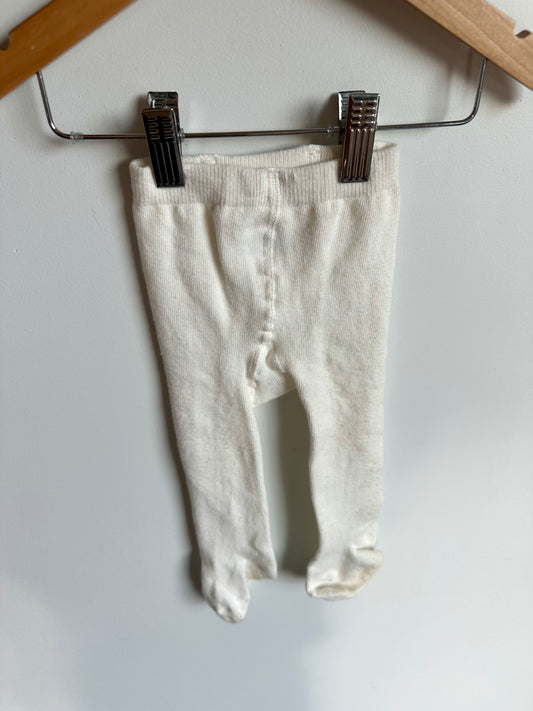 White Footed Tights / 6-12m