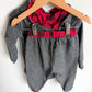 Grey with Red Accent Hoodie + Pants Set / 3T