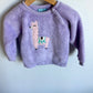 Llama Purple Fleece Sweater / 24m