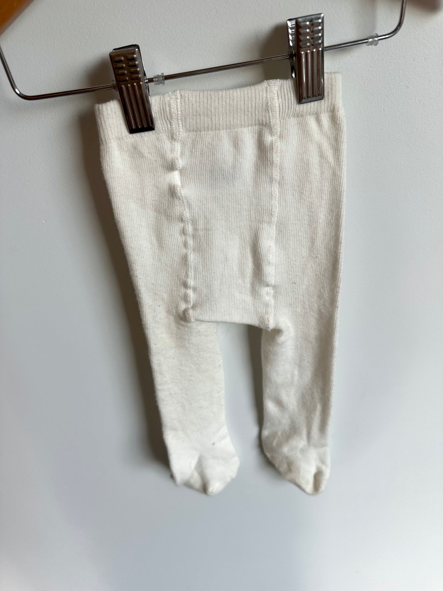 White Footed Tights / 6-12m
