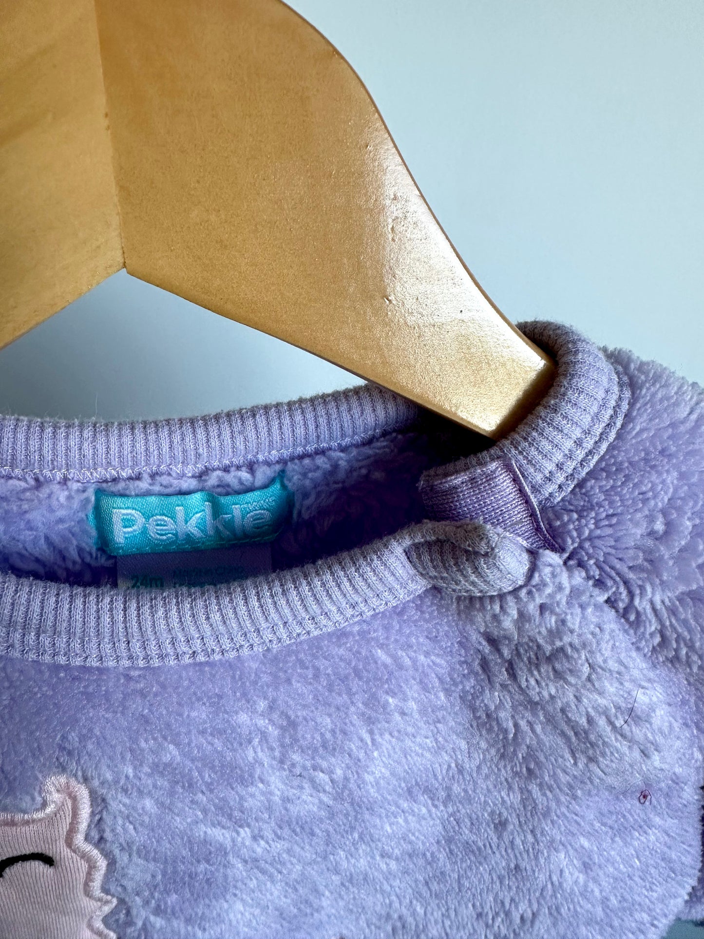 Llama Purple Fleece Sweater / 24m