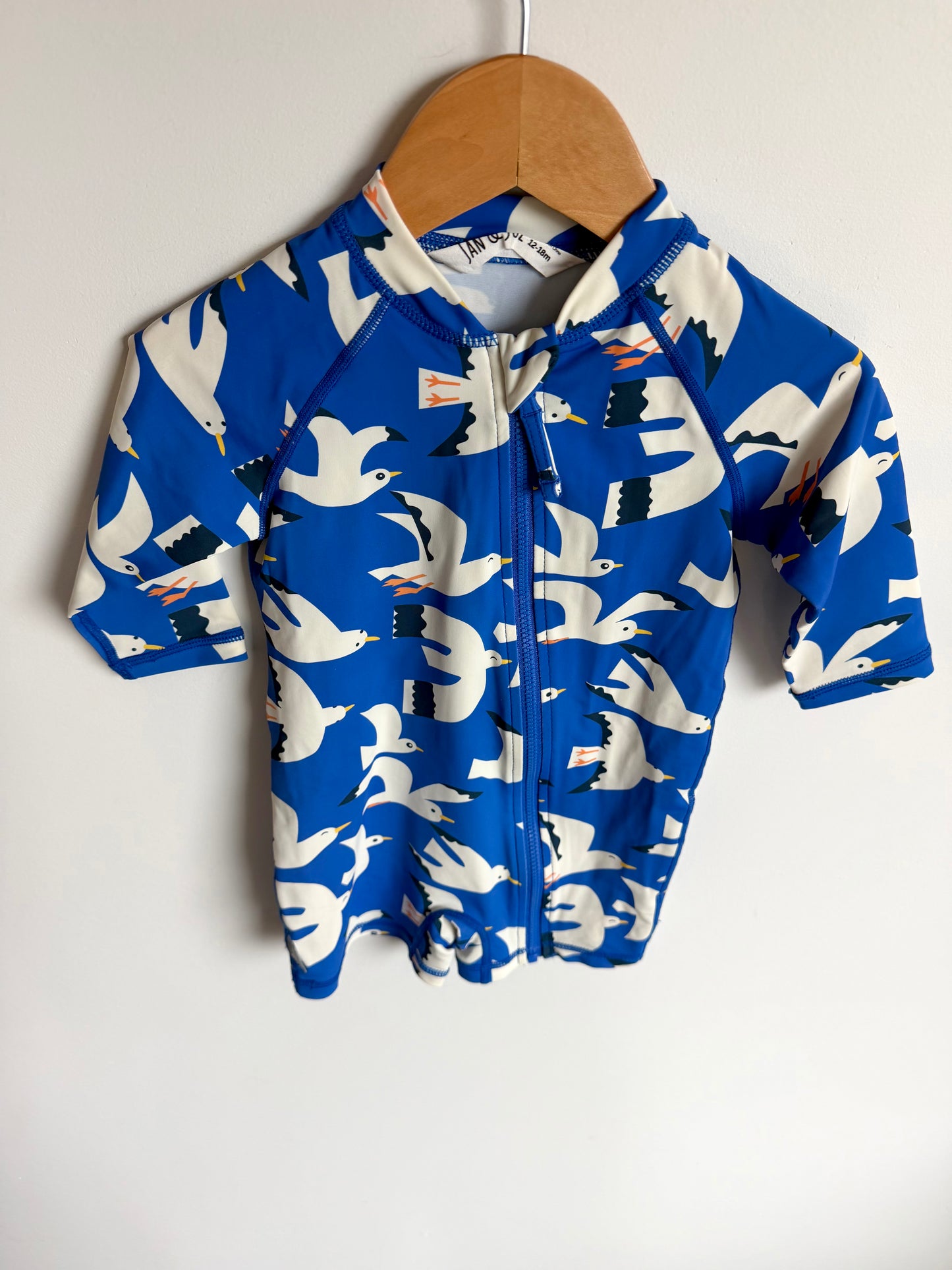 Jan + Jul Sea Gull Swimsuit / 12-18m