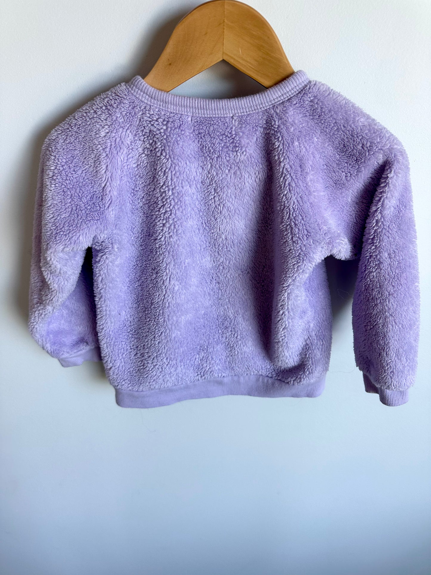 Llama Purple Fleece Sweater / 24m