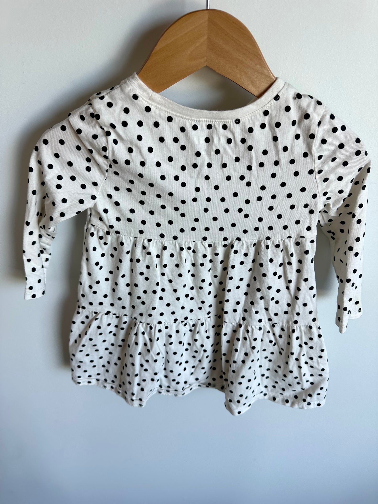 Polka Dot Long Sleeve Dress / 18-24m