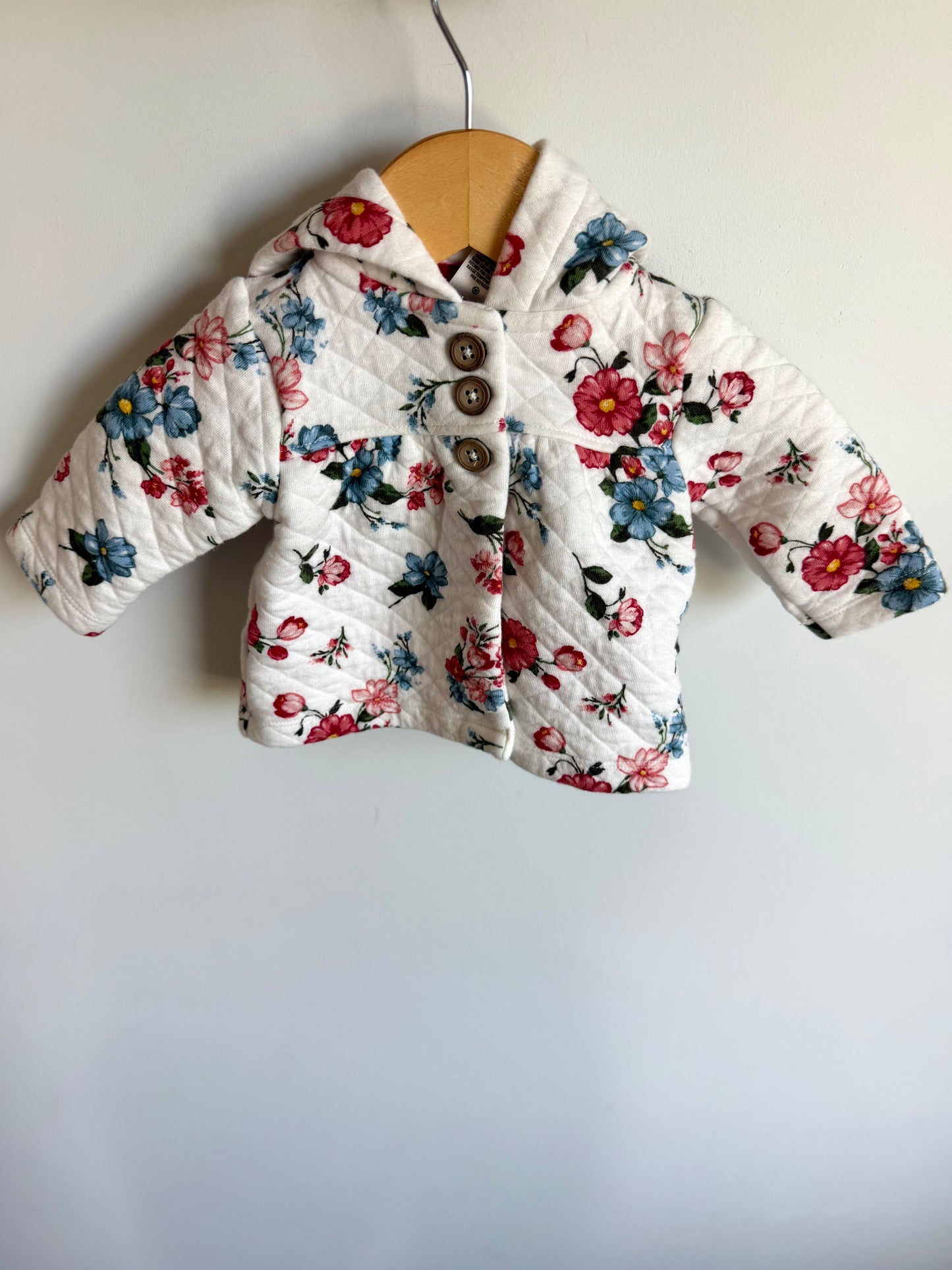 White Hood Floral Sweater / 3m