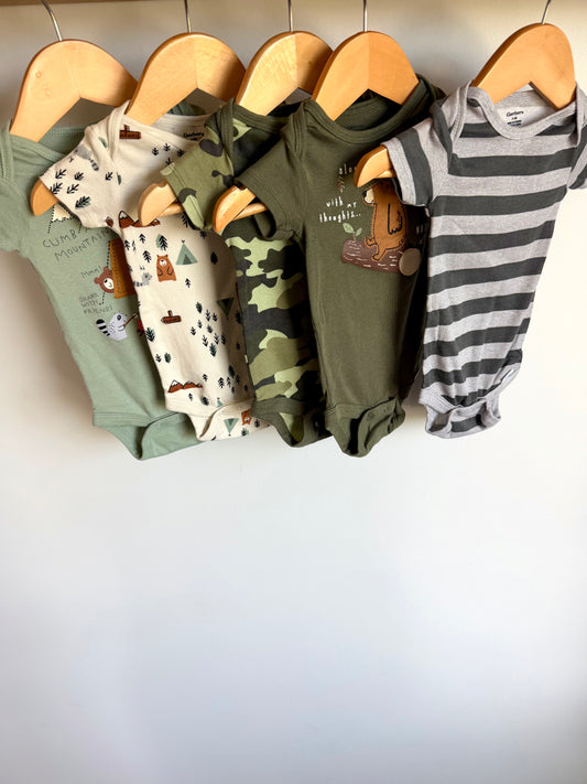 Camping Set of 5 Bodysuits / 3-6m
