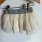 Cream Tutu Skirt with Grey Trim / 12-18m