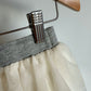 Cream Tutu Skirt with Grey Trim / 12-18m