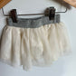 Cream Tutu Skirt with Grey Trim / 12-18m