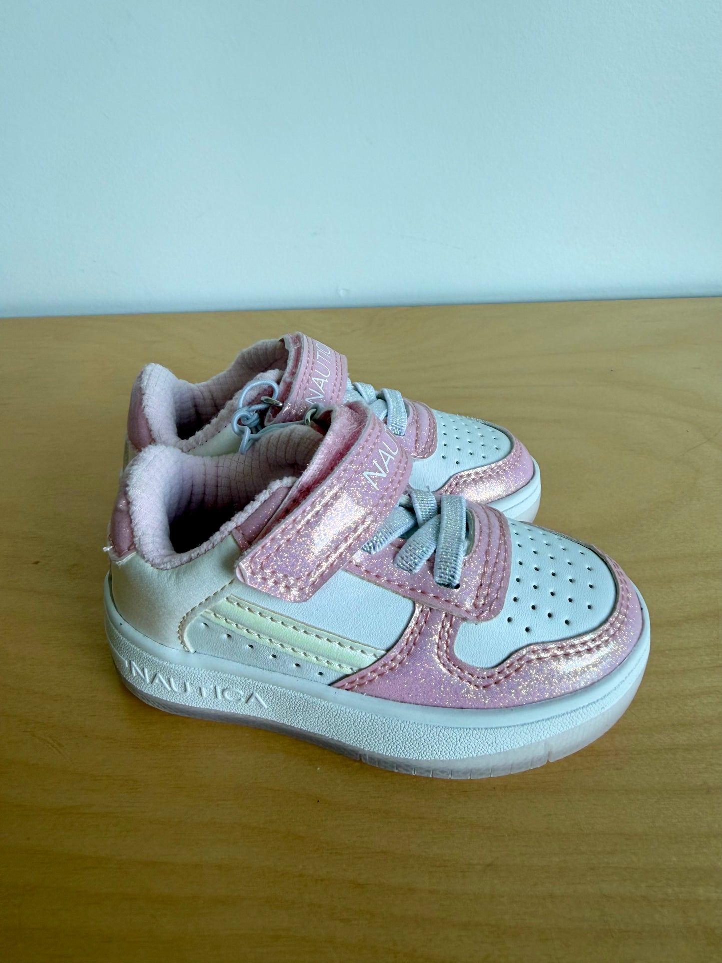 Pink Shimmer Velcro Shoes (With tags) / Size 5 Toddler