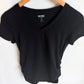 Fitted Maternity Black Top / Small