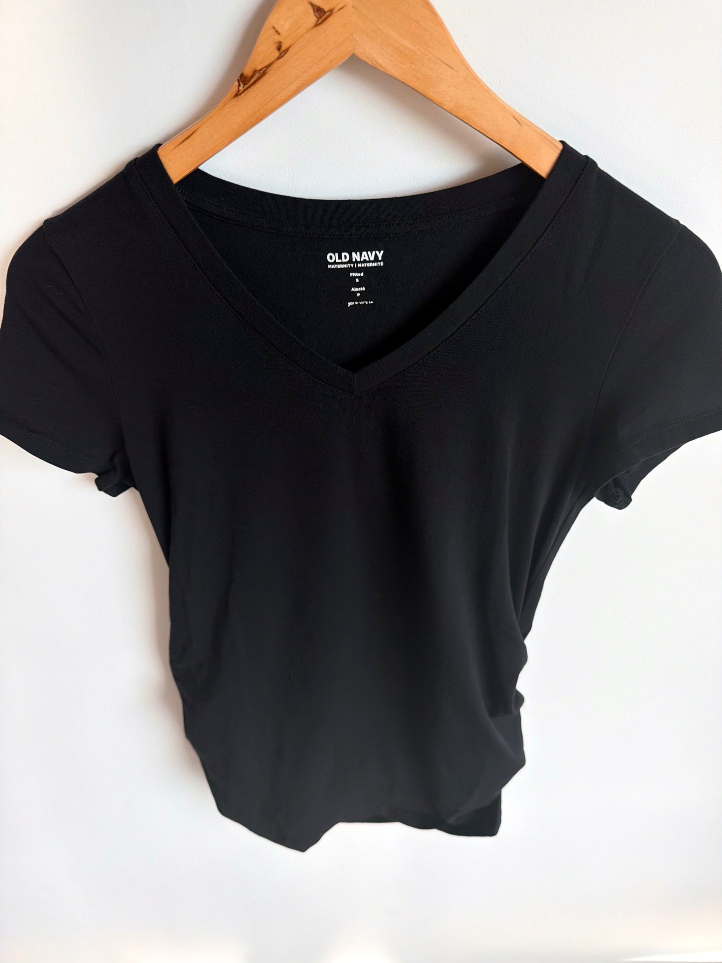 Fitted Maternity Black Top / Small