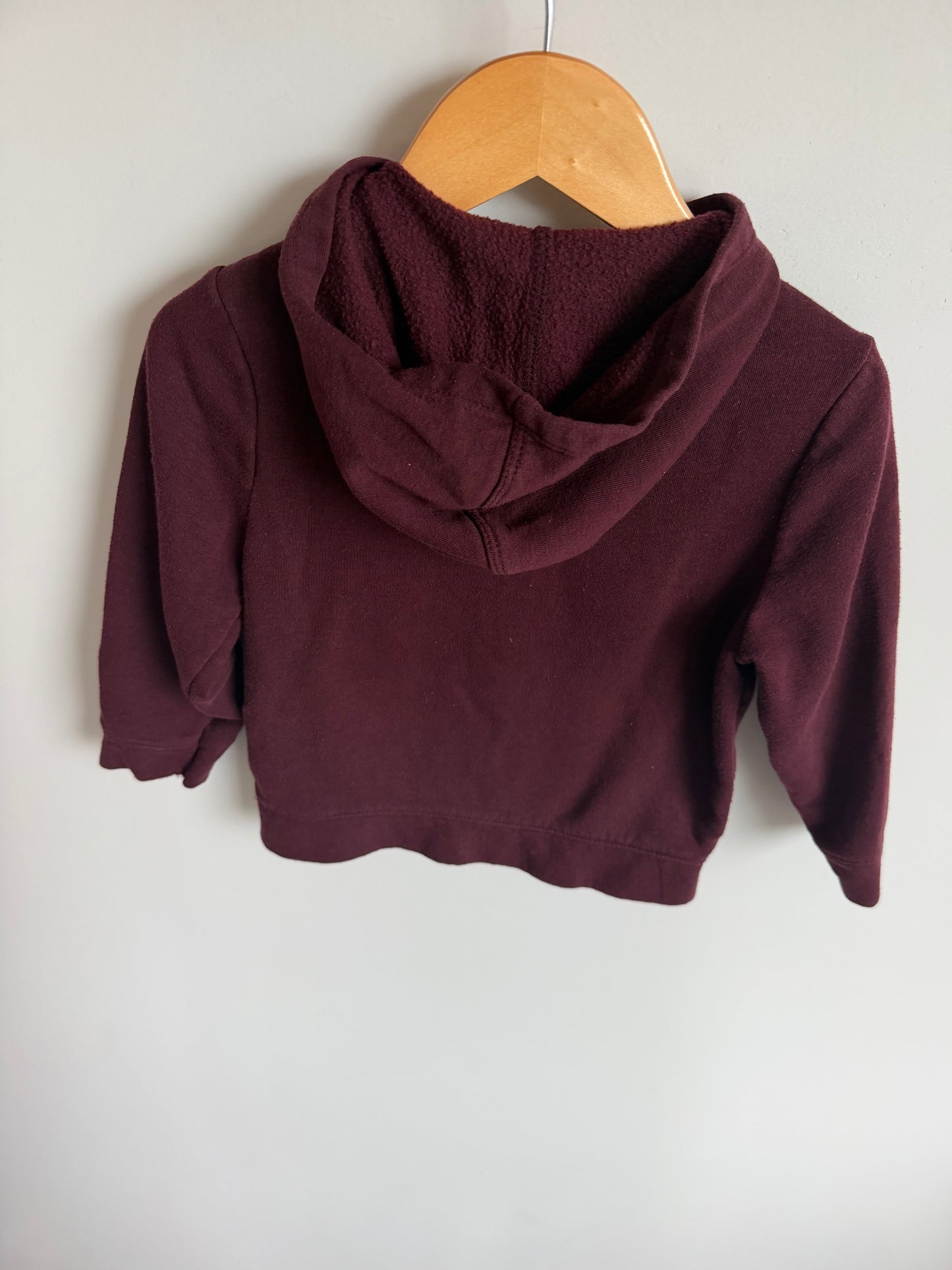 Marooon Zipper Hoodie / 2T