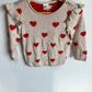 Heart Ruffle Sleeve Sweater / 12-18m