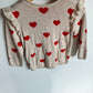 Heart Ruffle Sleeve Sweater / 12-18m