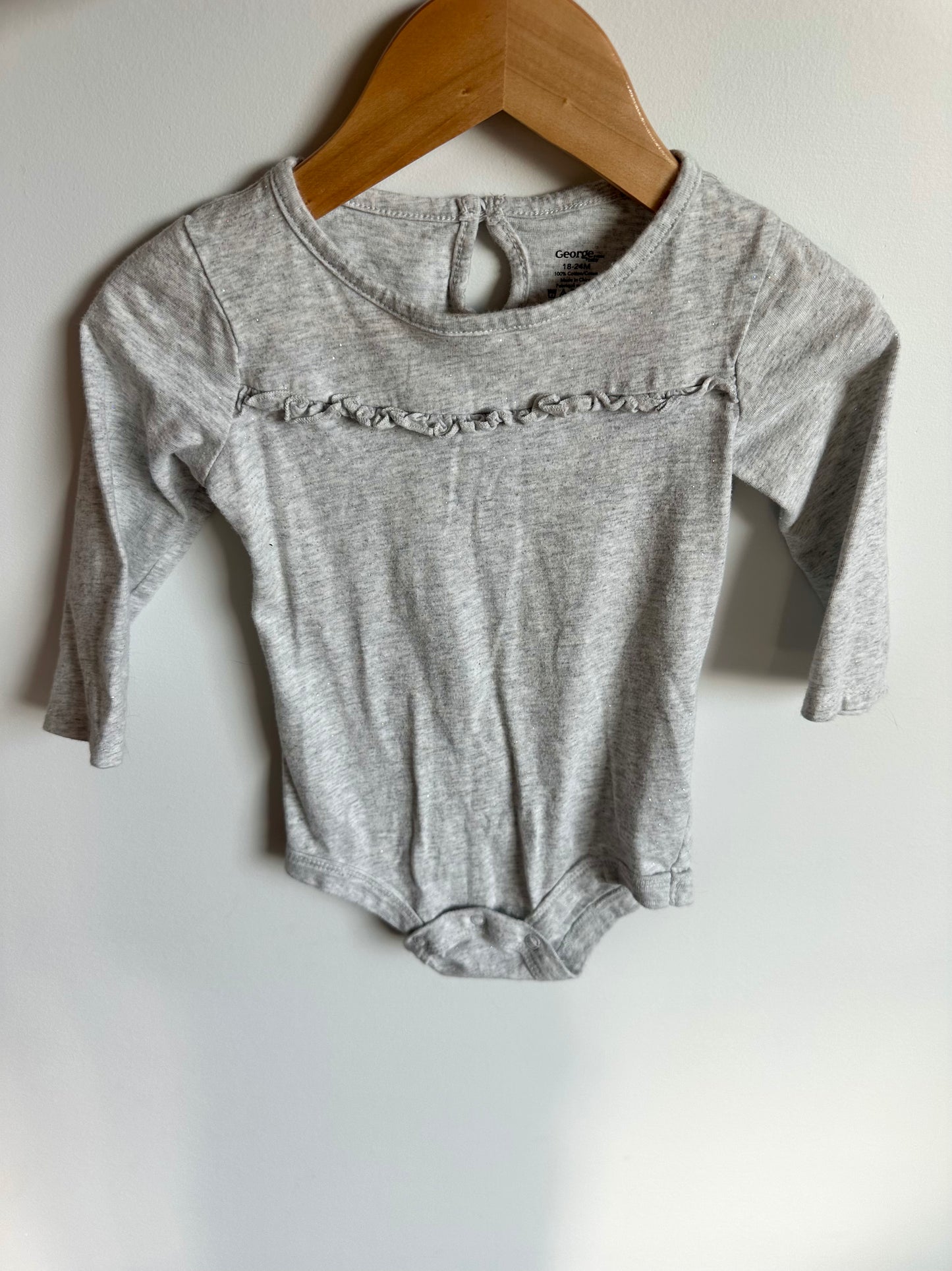 Grey Shimmer Bodysuit / 18-24m