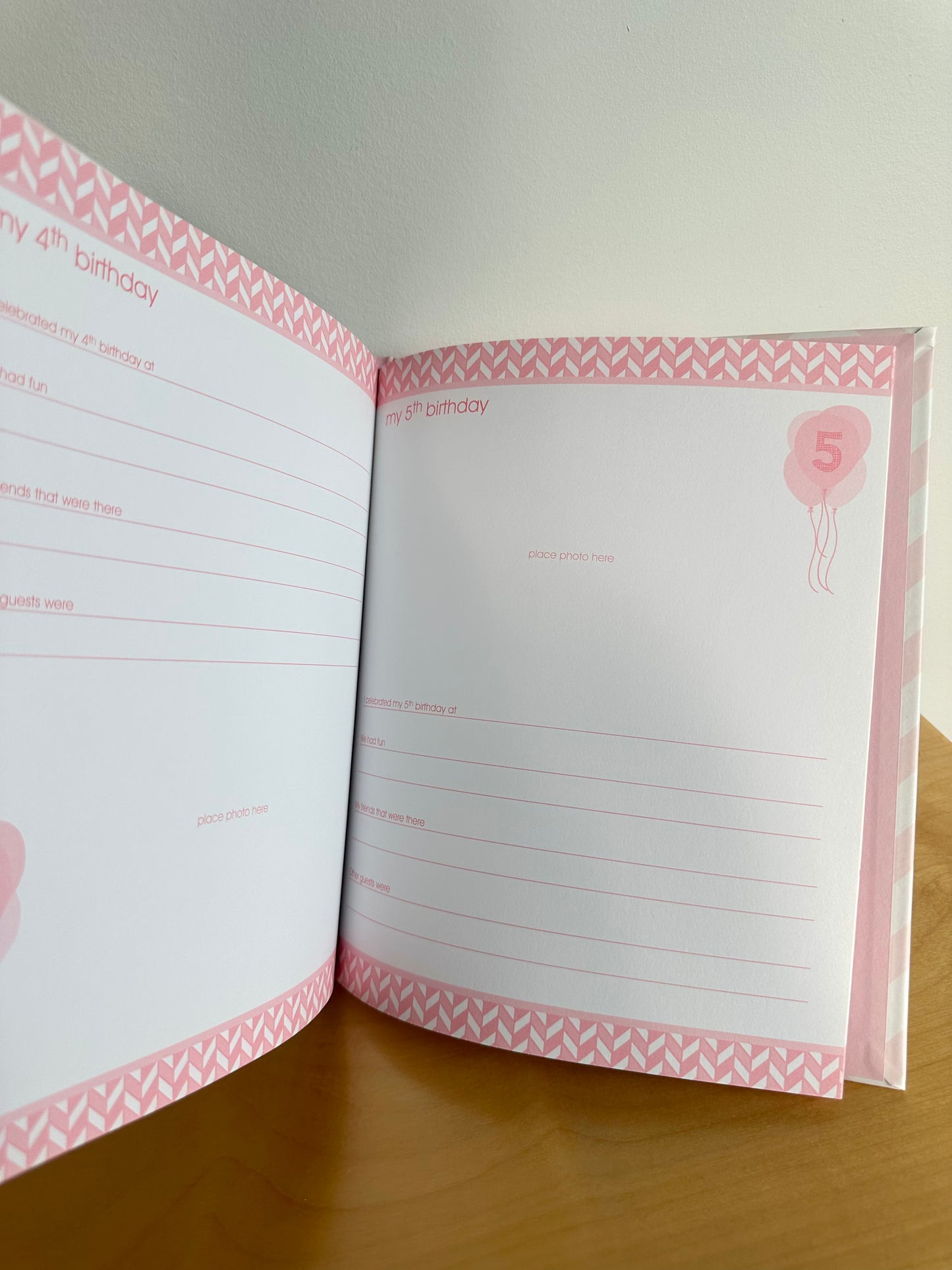 Chevron Pink Baby Book (No Shipping)