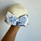 Cloche Blue Floral Detail Hat / 12-24m