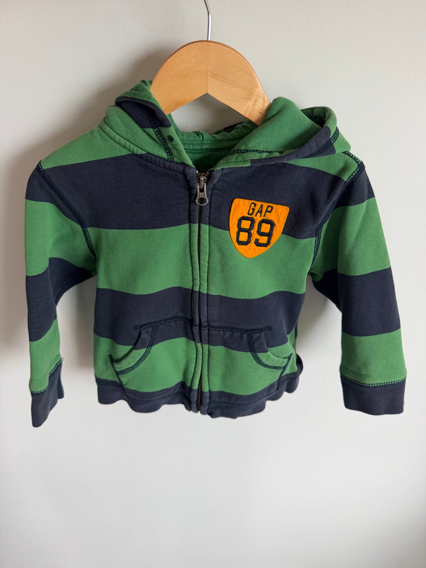 Gap Green and Blue Striped Hoodie (PLAY) / 4T (No Shipping)