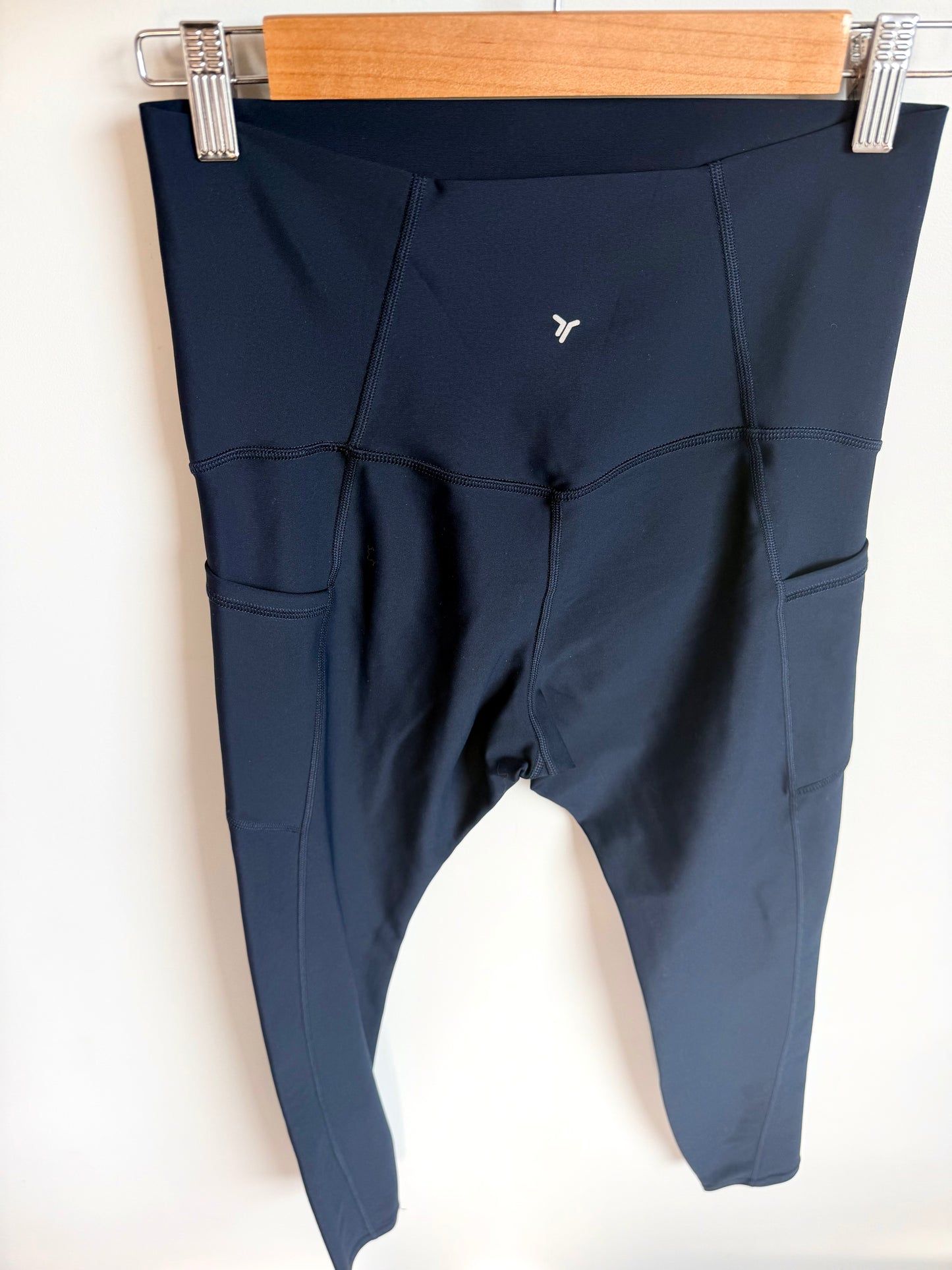 Navy Extra High Rise Maternity Athletic Leggings / Small