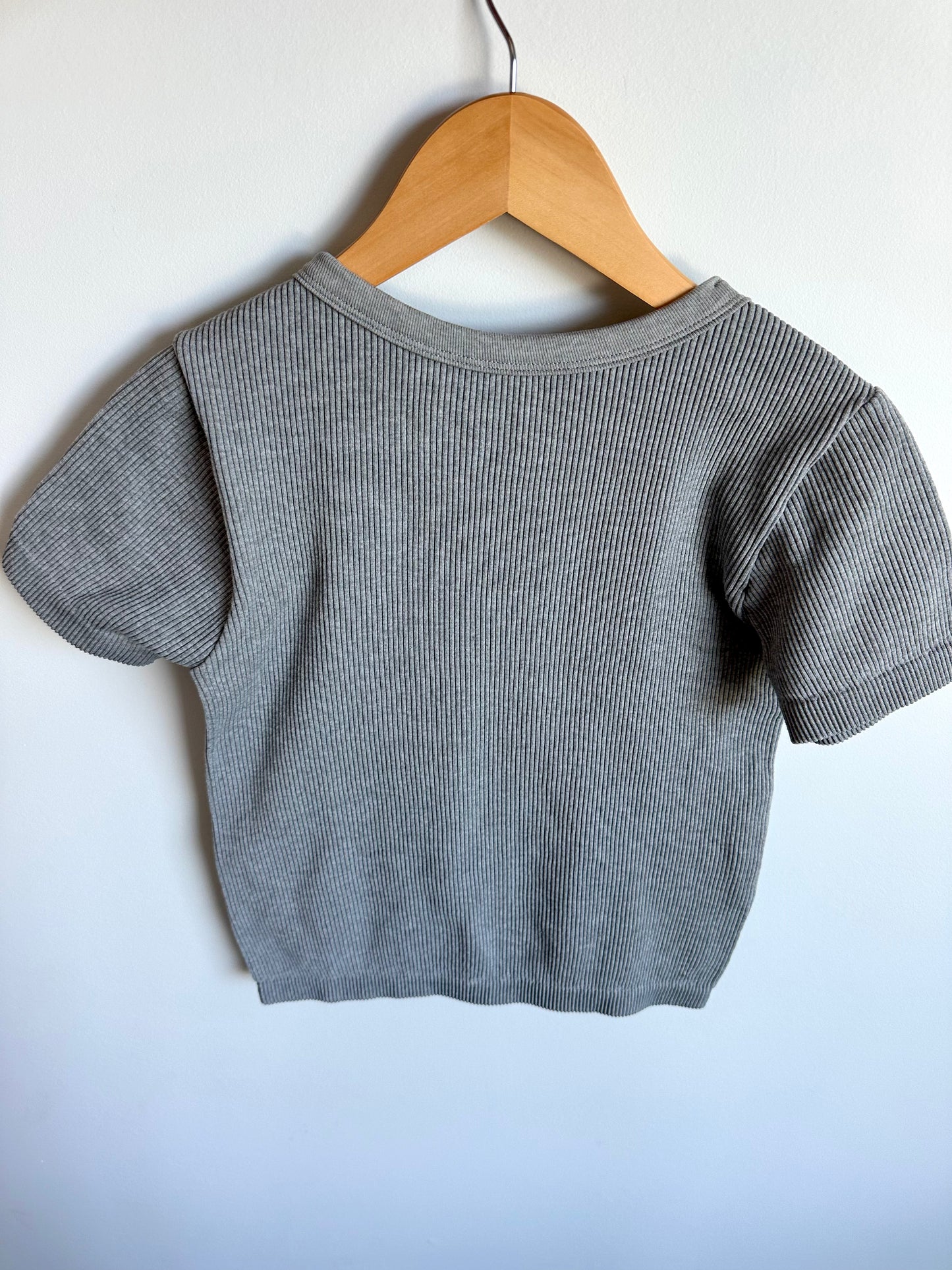 Grey Rib T-shirt / 10-12 years