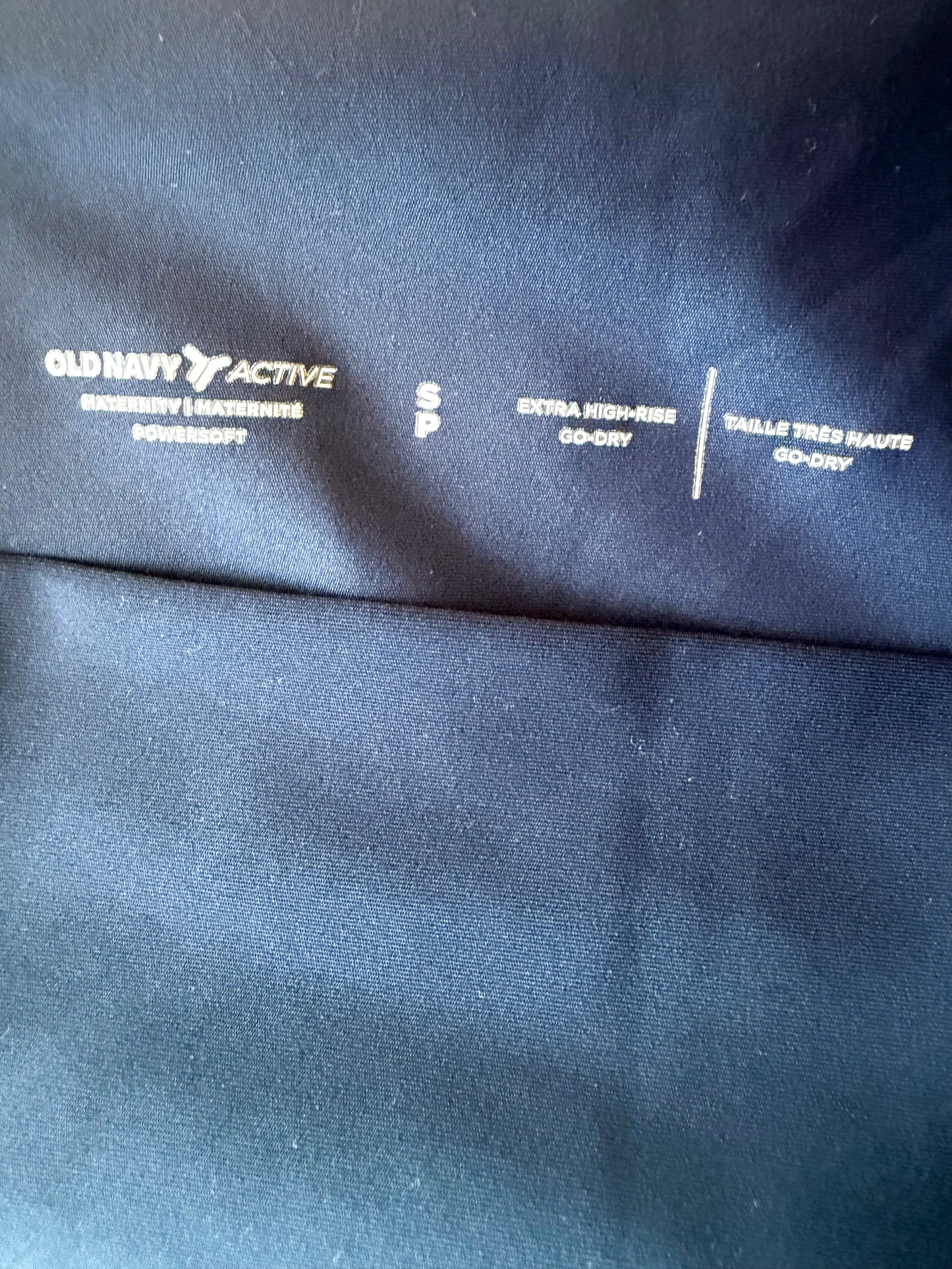 Navy Extra High Rise Maternity Athletic Leggings / Small