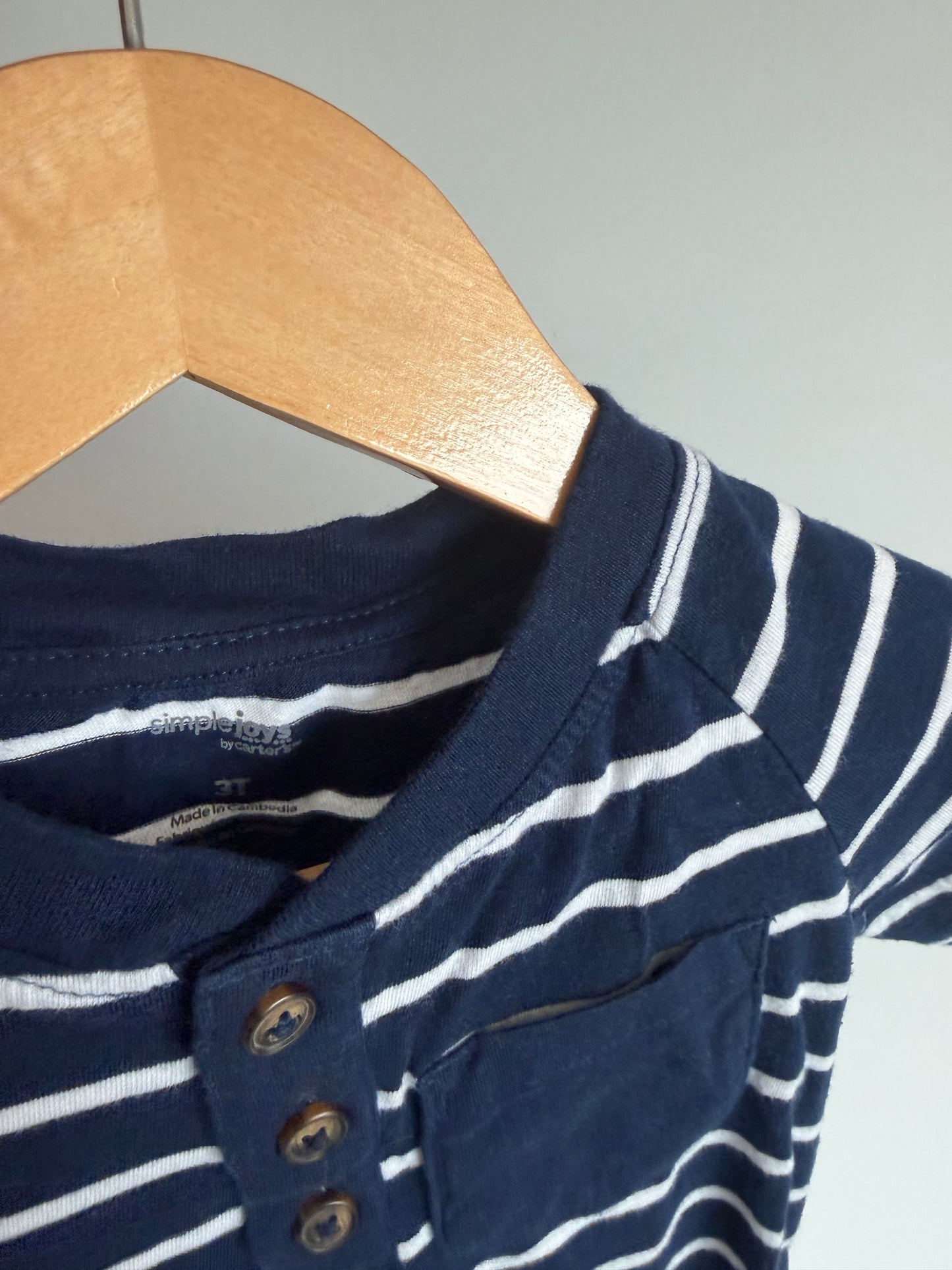 Blue Striped T-Shirt / 3T