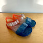 Jelly Orange + Blue Sandals / Size 5 Toddler