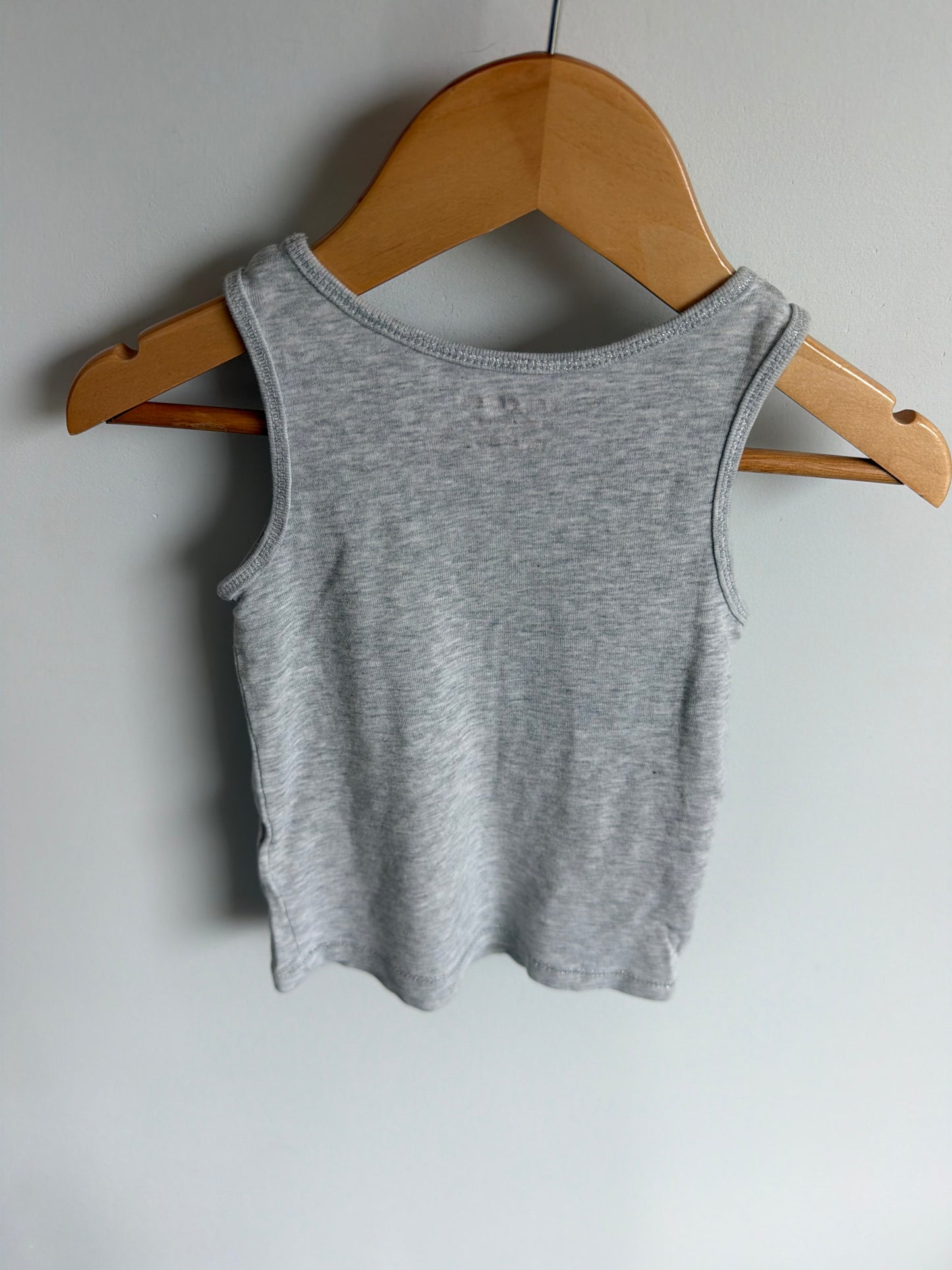 Silver Shimmer Hem Tank Top / 3T