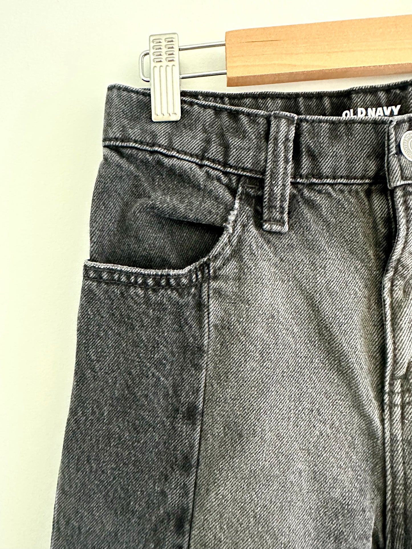 Black High-Rise Wide Leg Jeans / 12 years